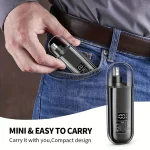 Suitable for men, USB charging nose and ear hair trimmer portable electric nose hair clipper, mini compact design, quick chargin 2