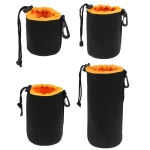 Waterproof Soft Neoprene Camera Lens Pouch Bag Drawstring Protector Case 3