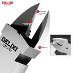DELIXI ELECTRIC Wire Pliers，Sharp Large Opening Diagonal Pliers Needle Nose Pliers，for Cutting，Twisting and Clamping MetalWires 3