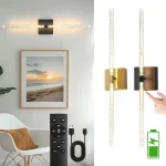 Modern Wall Lamp Wireless Remote 3 Light Modes 10000mAh USB Rechargeable No Wiring Needed Rotatable For Bedroom Corridor 4