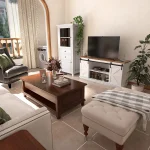 TV Stand for 65 Inch TV, Entertainment Center with Storage Cabinets and Sliding Barn Doors, Mid Century Modern, Customized 6