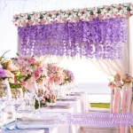 10/20/30PCS Wisteria Artificial Flower Vine 60cm Hanging Fake Flowers Garland For Wedding Party Home Garden Flower Wall Decor 5