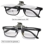2X Reading Magnifying Glass with Clip Acrylic Glasses Magnifier Light-weight Embroidered Loupes Needlework Crafts Vision Aids 4