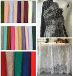 29 Colors in Stock 76cm Wide 3 Meters Long Eyelash Chantilly Lace Fabric Lace trim Classic Design Lady Dress Lace Accessories 6