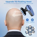 Sejoy 6-in-1 7D Head Shavers for Bald Men Electric Razor with Nose Hair Trimmer Waterproof Multifunctional Men Grooming Kit 3