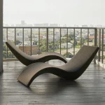 Modern Rattan Sun Loungers for Outdoor Pool Garden Beach Courtyard Hotel & Villa Wood Chaise Lounge Chairs 6