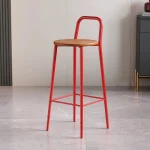 Nordic designer bar chair modern simple luxury wrought iron back bar chair net Berry Bros. & Rudd outdoor high stool 2