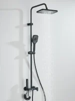 4-way Piano Shower System With Rain Shower Bidet Faucet Hot Cold Water Mixer For Bathroom Shower Kit 2