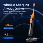 SUBORT S9 Sonic Electric Toothbrush Cordless USB Rechargeable Whitening Toothbrush Waterproof Ultrasonic Automatic Tooth Brush 6