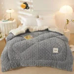 High End Thickened Winter Warm Spring Blankets for Beds Artificial Lamb Cashmere Weighted Blanket Thicker Warmth Duvet Quilt 3