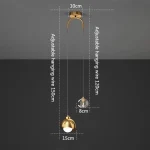 Modern Simple Crystal Pendant Light Luxury Bedroom Bedside Hanging Lamp Nordic Minimalist Long Line Living Room Home Decor 6