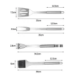 LMETJMA 20Pcs BBQ Grill Tools Set Stainless Steel Heavy Duty Grilling Accessories Kit Grill Utensils Set with Canvas Bag JT49 2