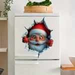 1pc Christmas Santa Wall Stickers PVC Waterproof Sticker Door Window Wall Decals DIY Peel Sticker Home Living Room Party Decor 2