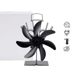 7 Blades Stove Fan Heat Powered Fireplace Fan Log Wood Burner Aluminum Alloy Eco-Fan Quiet Home Warm Efficient Heat Distribution 5