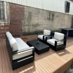 Hotel Modern Aluminum Outdoor Furniture Villa Garden Sofa Set Durable Patio Furniture Set Resort Luxury  Outdoor Garden Use 5
