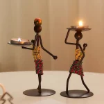 Light Luxury Table Decoration Candle Holder Iron Home Romantic Candlelight Dinner Metal Candle Holder Knick-knack Props 2