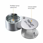 10-30X Pocket Loupe Magnifier Jewelry Magnifying Glass Foldable Diamond Lupa Triplet Jewelers Eye Glass Tool Reading Magnifier 2