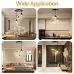 Vintage Chandelier Led Ceiling Lighting Nordic Style Hanging Lamp Dining Living Room Home Christmas Decor Pendant Light kitchen 4