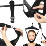 Cervical Neck Traction Hanging Device Soft Neck Stretching Belt Pain Relief Medical Neck Orthosis Traction Frame Adjustable 3