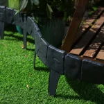 10/20pcs Garden Fence Imitation Stone Plant Support Stake Outdoor Edging Decorative Border DIY Lawn Yard Landscape Plant Fence 3