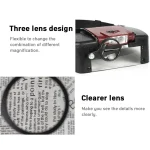 10X Magnifying Headband Glasses LED Illuminated Loupe Adjustable Size Reading Optivisor for Close-Up Work 5