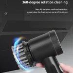 Electric Cleaning Brush Wireless Black High-power Multifunctional Bathroom Waterproof Portable Cleaning Brush Household 6