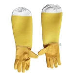 1 pair Beekeeping Gloves Protective Sleeves Breathable Long mesh sheepskin gloves for Apiculture beekeeping Equipment 5