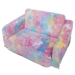 Glow in The Dark Extra Soft Open Couch Convertible Sofa To Lounger Glow in Dark Convertible Plush Foam Chair for Girls and Boys