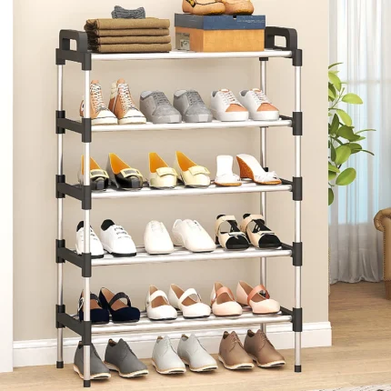 3-7 Multi-Layer Shoe Rack Dustproof Small Shoe Organizer - Floor Standing Household Doorstep Shoe Cabinet Space Saving Assembly