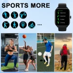 LAXASFIT H9 Smartwatch Dial to Answer Calls Calorie Tracking Heart Rate Blood Oxygen Monitoring Bluetooth Smart Watch 5