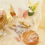 12pcs 3D Hollow Butterflies Wall Stickers on The Wall for Wedding Decoration Children Room Decor Living Room Kids Bedroom DIY 5