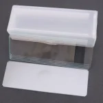5Pcs 1mm Thickness Cavity Glass Coverslips Single Concave Microscope Glass Slides Reusable Laboratory Blank Sample Cover Glass