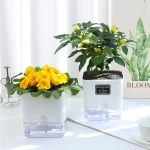 Self Watering Pot Double-deck Magnetic Plastic Self-absorbent Cotton Lazy Flower Pot Fashion Flowerpot Home Garden Pots Supplies 5