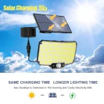 Solar Lights Outdoor 234LED 3 Modes Motion Sensor Flood Lights with Remote IP65 Waterproof Security Solar Lights for Outside 4