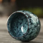 Japanese Style Ceramic Tea Cup Kiln Transformation Espresso Cup Porcelain Kung Fu Teacup Pottery Coffee Mug Wine Drinkware 5