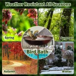 Garden Birdbath Sturdy Iron Outdoor Bird Bath for Outside Vintage Standing Birdbath Bowl for Outdoor Garden Patio Yard 5