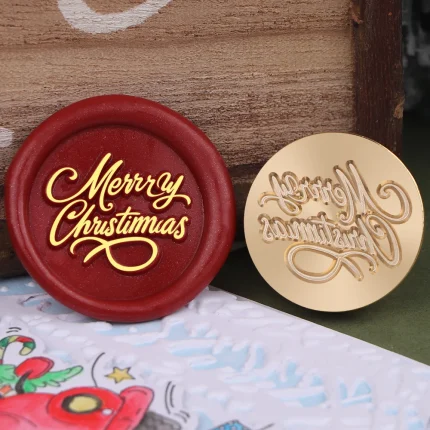 Merry Christmas Snowflake Reindeer Seal Wax Stamps Copper Brass For DIY Scrapbooking Wax Sealing Stamp Envelope Decoration