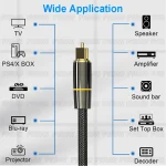 Optic Audio Cable Digital Optical Fiber Cable Toslink 1m 5m 10m SPDIF Coaxial Cable for Amplifiers Player PS4 Soundbar Cable 2