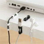 Cable Organizer Clips Cable Management Desktop Workstation ABS Wire Manager Cord Holder USB Charging Data Line Bobbin Winder 2