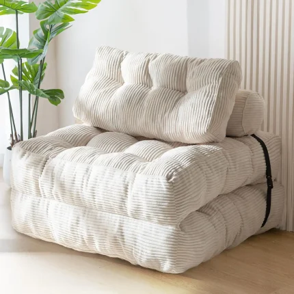 Vacuum Compression Sofa Foldable Simple Fabric Corner Modular Couch Floor Multi Function Nordic Living Room Bedroom Decoration