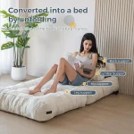 Vacuum Compression Sofa Foldable Simple Fabric Corner Modular Couch Floor Multi Function Nordic Living Room Bedroom Decoration 2