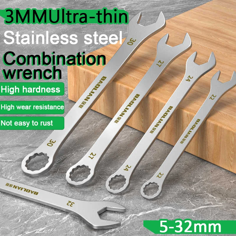 Ultra-thin Open End Wrench 5-32MM Ratchet Wrenches Universal Spanners Dual-purpose Wrench for Bicycle Motorcycle Car Repair Tool Ultra-thin Open End Wrench 5-32MM Ratchet Wrenches Universal Spanners Dual-purpose Wrench for Bicycle Motorcycle Car Repair Tool