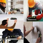 Laser Level Line Tool Multipurpose Laser Level Kit Standard Cross Line Lase 8 Feet Measure Tape Ruler With Metal Tripod Stand 4