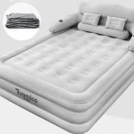 Camping Air bed with Backrest 2 Persons Inflatable Mattress Camping Folding Home Indoor Outdoor Air Cushion 48cm High Bed 5
