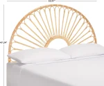 Home Collection Faris Natural Rattan Arched Full Size Headboard 2