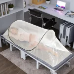 New Outdoor Travel Mosquito Net,Foldable Lightweight Small Mosquito Nets,Single Bed Camping Mosquitoes Tent for University Dorm 4