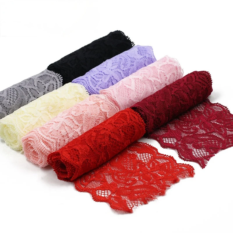 1Meter Elastic Lace Ribbon DIY Handmade Crafts Fabric White Black Red Pink Blue Purple Lace Trimming Home Garment Accessories 1Meter Elastic Lace Ribbon DIY Handmade Crafts Fabric White Black Red Pink Blue Purple Lace Trimming Home Garment Accessories