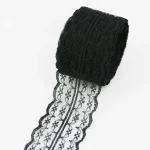 (10 yards/roll) Black lace fabric  ribbon Webbing Decoration Lovely gift packing Material 2