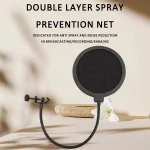 Microphone accessories Metal pop filter universal microphone windshield for studio recording condenser microphone 2