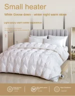 Temperature controlled down quilt, white goose down quilt, single person cotton quilt with thickened core for warmth and comfort 3